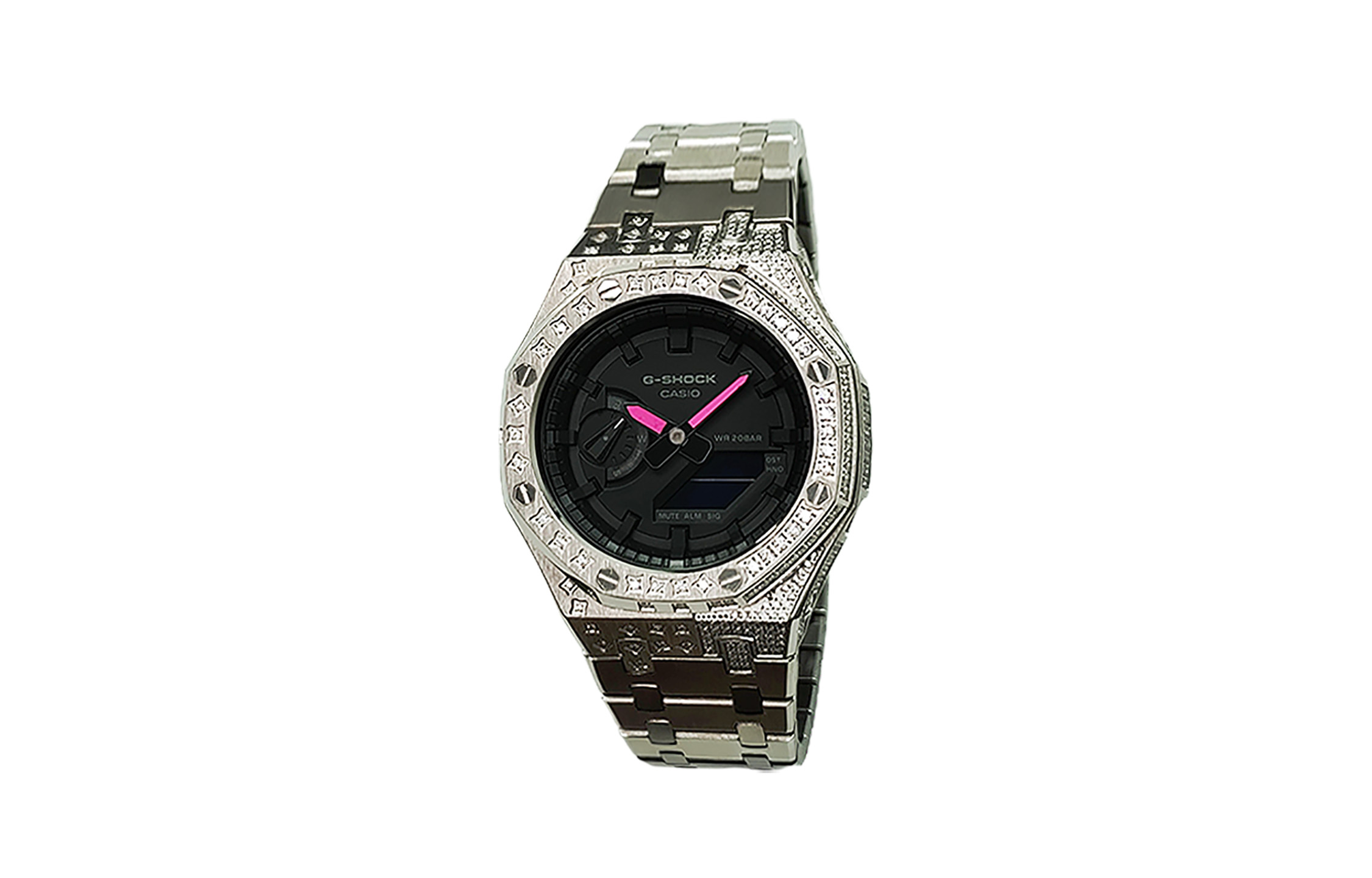 Часы Casio G-Shock Analog-Digital 2100 Series, арт. GA-2100-1A1, серебристо/черный/розовые стрелки
Часы Casio G-Shock Analog-Digital 2100 Series, арт. GA-2100-1A1, серебристо/черный/розовые стрелки