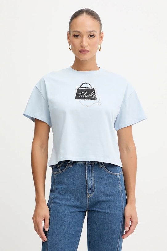 Хлопковая футболка Karl Lagerfeld, синий
Хлопковая футболка Karl Lagerfeld, синий