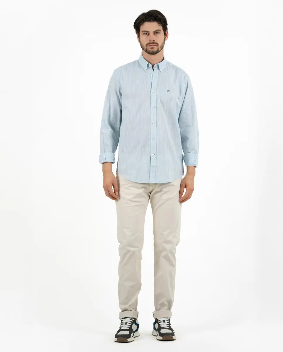 Мужская полосатая рубашка из хлопка, прямого кроя Makarthy, светло-голубой
Мужская полосатая рубашка из хлопка, прямого кроя Makarthy, светло-голубой