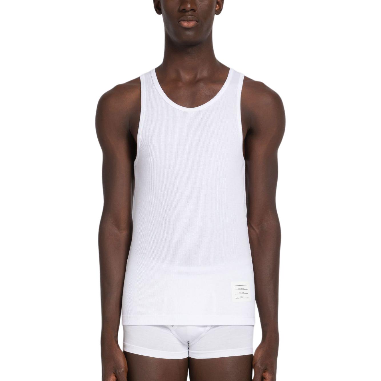 Топ с аппликацией логотипа THOM BROWNE, белый
Топ с аппликацией логотипа THOM BROWNE, белый