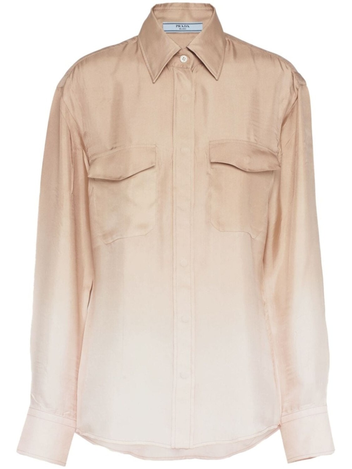 Шелковая рубашка с эффектом градиента Prada, бежевый
Шелковая рубашка с эффектом градиента Prada, бежевый