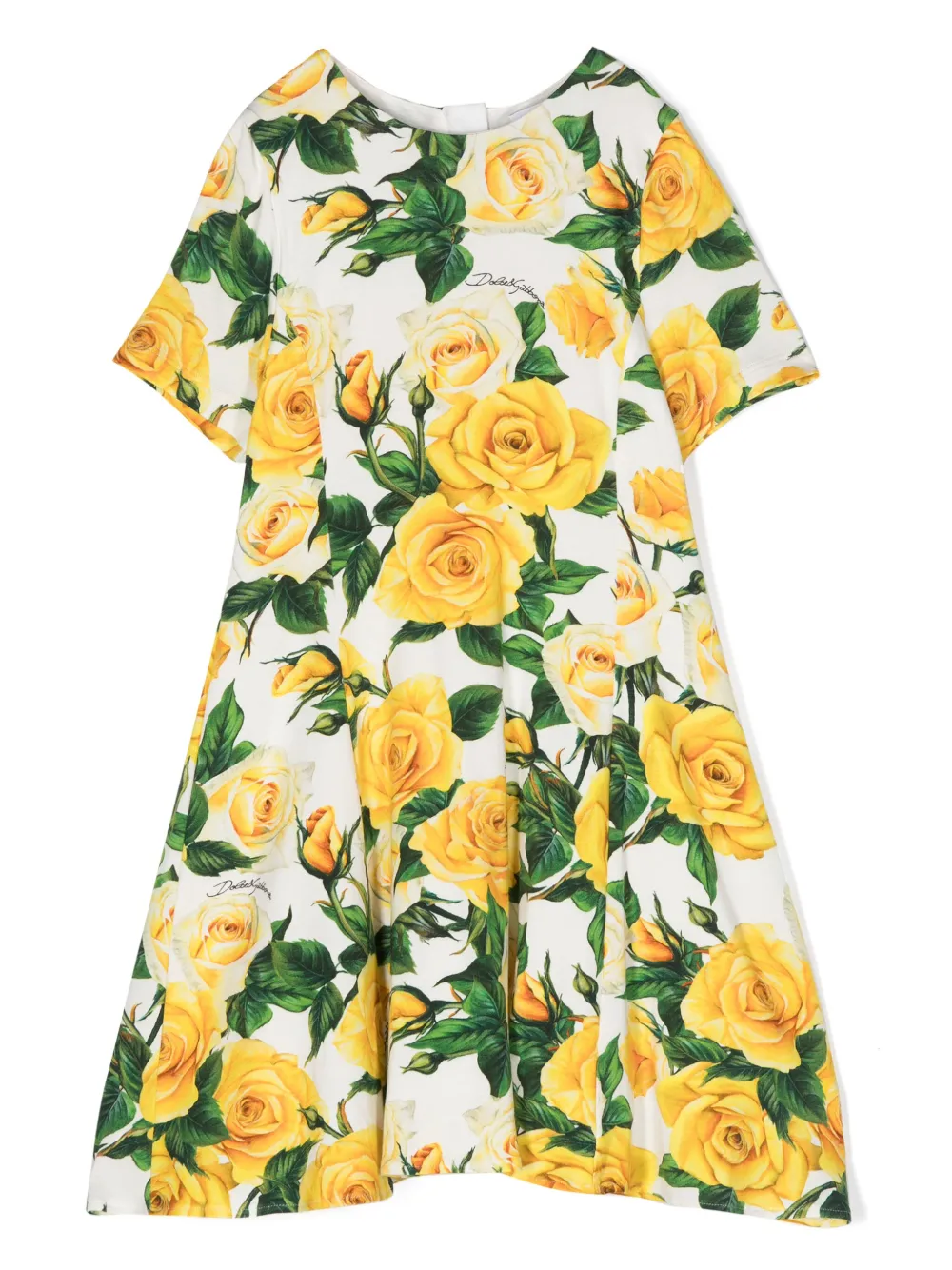 Расклешенное платье с принтом Dolce & Gabbana Kids, белый
Расклешенное платье с принтом Dolce & Gabbana Kids, белый