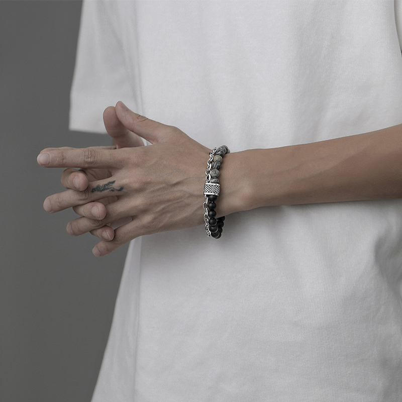 Титановый стальной браслет унисекс AKAK
Титановый стальной браслет унисекс AKAK