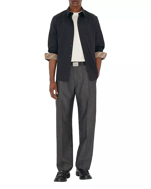 Хлопковая поплиновая рубашка Burberry, синий
Хлопковая поплиновая рубашка Burberry, синий