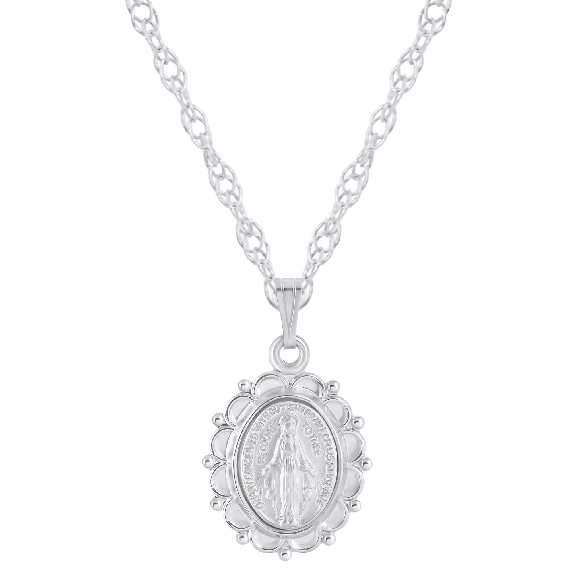 Ожерелье с медальоном из стерлингового серебра «О, Мэри, задуманная» Glistening Jewels, Sterling Silver
Ожерелье с медальоном из стерлингового серебра «О, Мэри, задуманная» Glistening Jewels, Sterling Silver