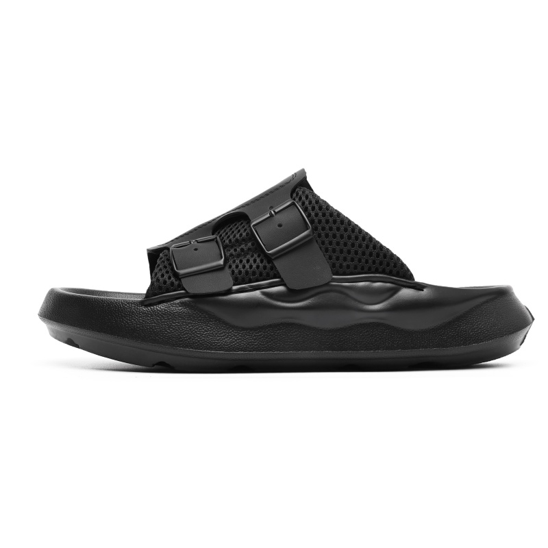 N6K8 Тапочки-слайды мужские, износостойкие, черные 
N6K8 Тапочки-слайды мужские, износостойкие, черные