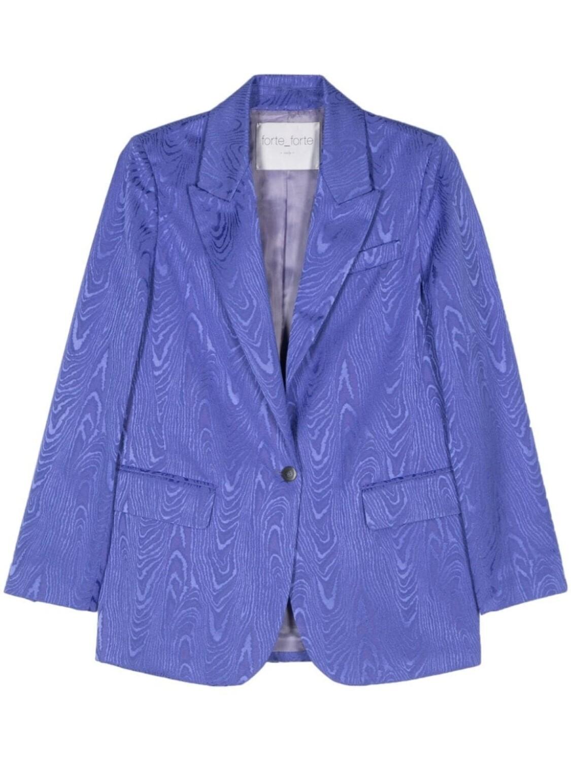 Блейзер с муаровым эффектом Forte Forte, синий
Блейзер с муаровым эффектом Forte Forte, синий