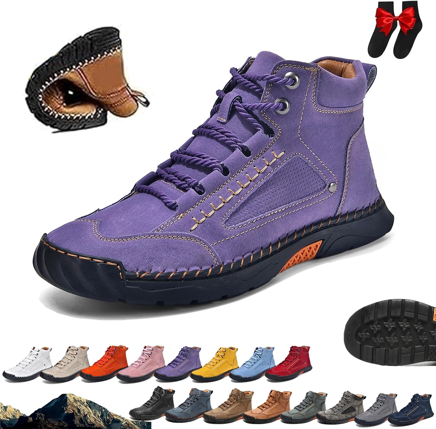 Мужские ортопедические кожаные ботинки без шнурков с поддержкой свода стопы Ghtrhsb, фиолетовый
Мужские ортопедические кожаные ботинки без шнурков с поддержкой свода стопы Ghtrhsb, фиолетовый