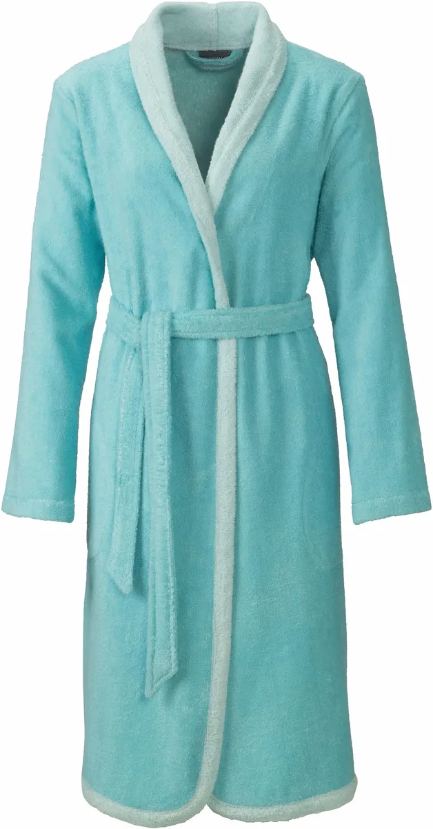 Халат женский Egeria "Calea" (1 шт.), с шалевым воротником, контрастного цвета, 100% хлопок, бирюзовый
Халат женский Egeria "Calea" (1 шт.), с шалевым воротником, контрастного цвета, 100% хлопок, бирюзовый