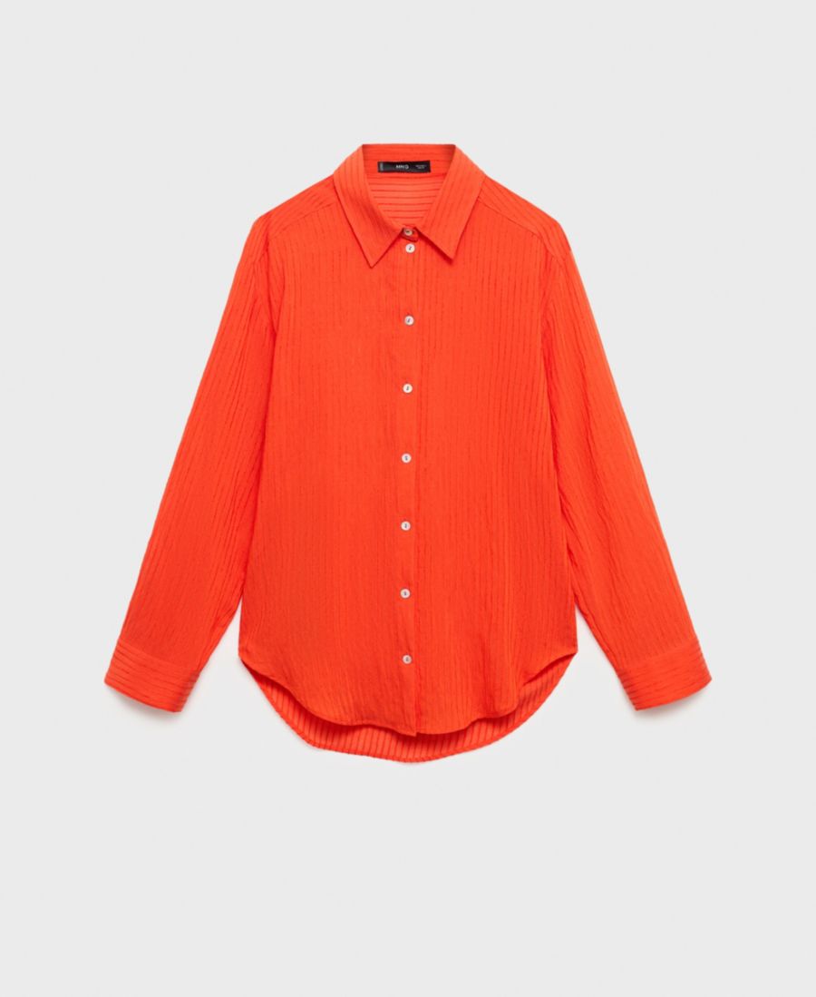 Женская рубашка свободного кроя с эффектом мятой ткани MANGO, Orange
Женская рубашка свободного кроя с эффектом мятой ткани MANGO, Orange