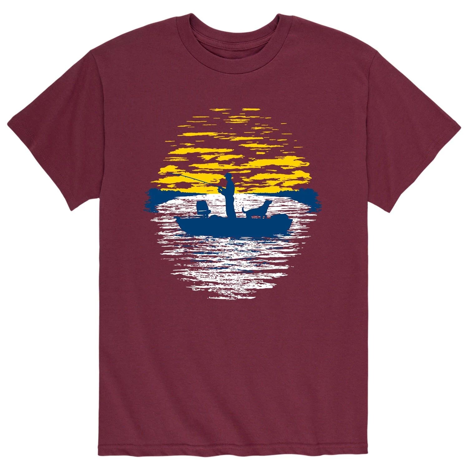 Мужская футболка для рыбалки на закате Licensed Character
Мужская футболка для рыбалки на закате Licensed Character