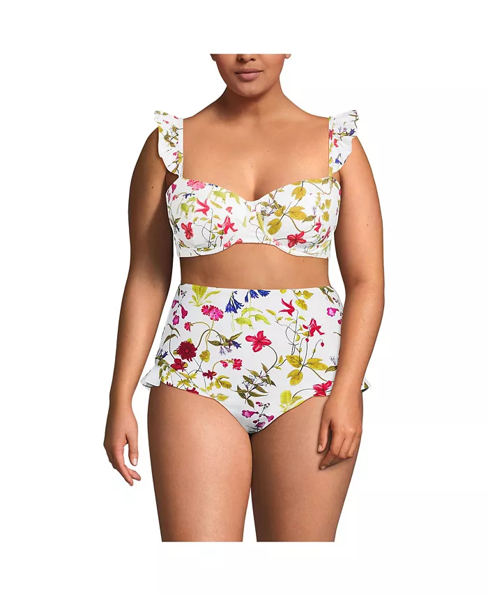 Женский бикини-топ-балконет на косточках Lands' End, белый
Женский бикини-топ-балконет на косточках Lands' End, белый