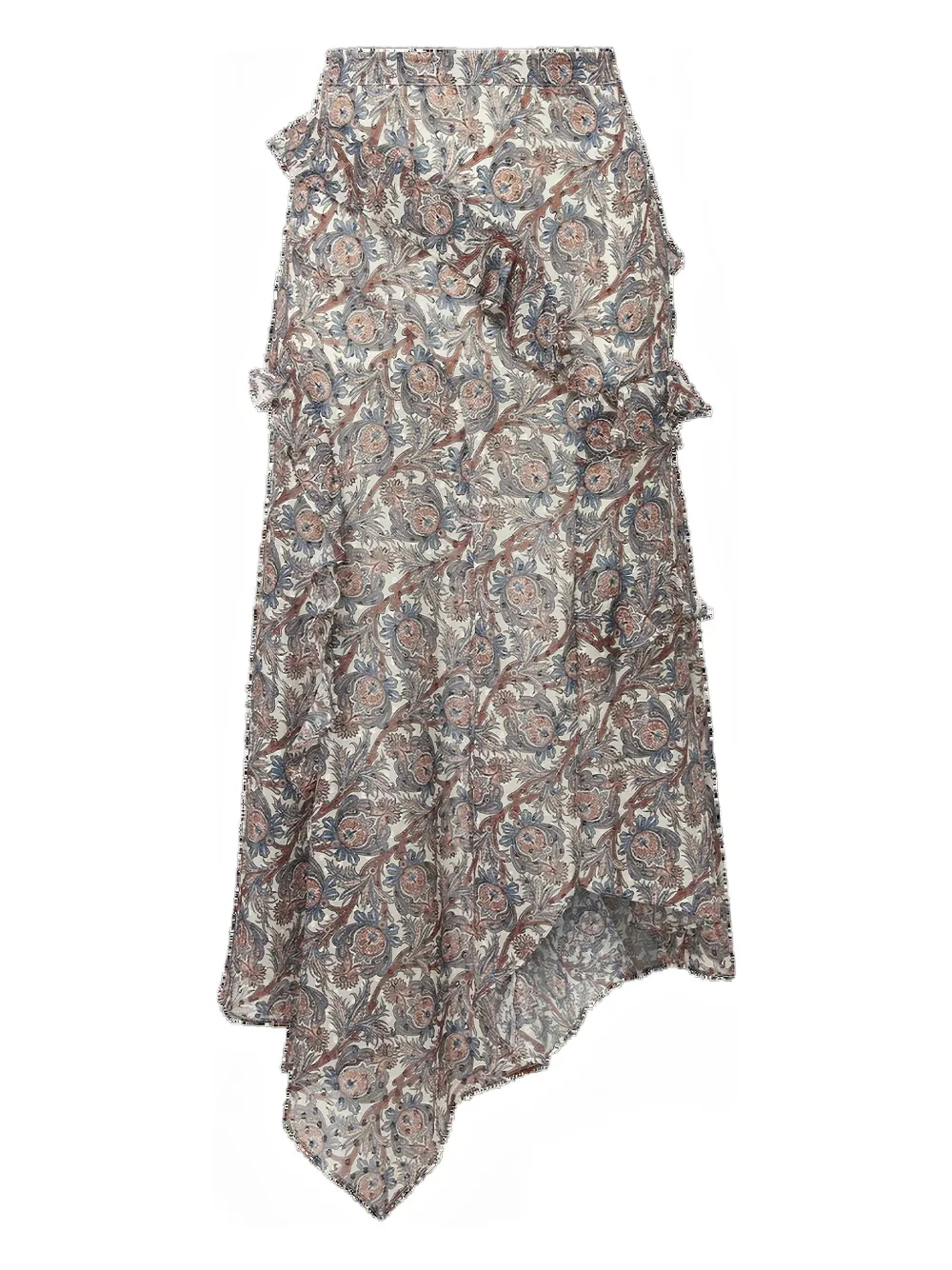 Асимметричная юбка с оборками и узором пейсли Veronica Beard, белый
Асимметричная юбка с оборками и узором пейсли Veronica Beard, белый