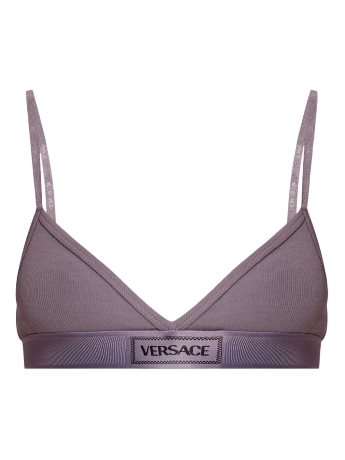 Бюстгальтер с логотипом Versace и поясом под резинкой, фиолетовый 
Бюстгальтер с логотипом Versace и поясом под резинкой, фиолетовый