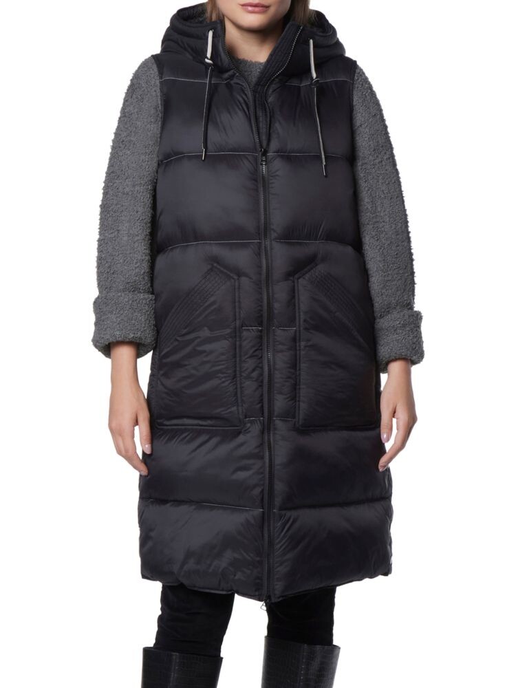 Длинный стеганый жилет-пуховик Kerr Andrew Marc, черный
Длинный стеганый жилет-пуховик Kerr Andrew Marc, черный