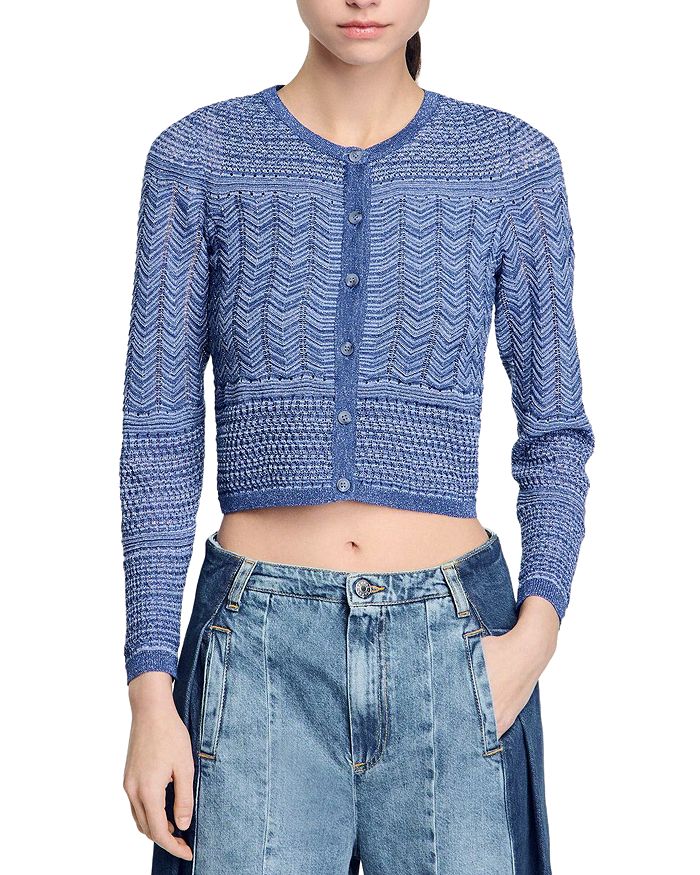 Кардиган с пайетками Sandro, синий
Кардиган с пайетками Sandro, синий