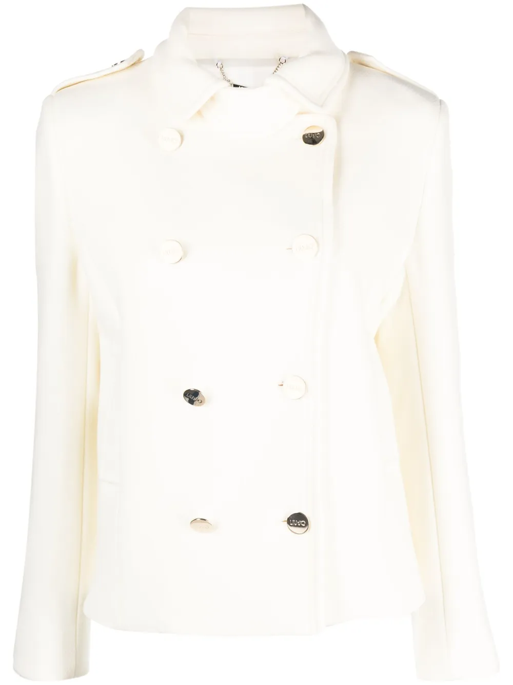 Двубортное пальто из вирджинской шерсти LIU JO, нейтральный
Двубортное пальто из вирджинской шерсти LIU JO, нейтральный