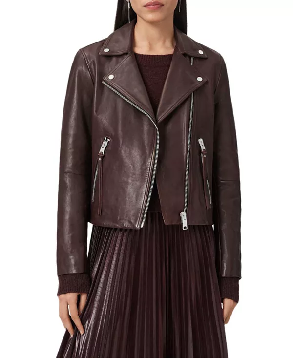 Кожаная байкерская куртка Dalby Allsaints, красный
Кожаная байкерская куртка Dalby Allsaints, красный
