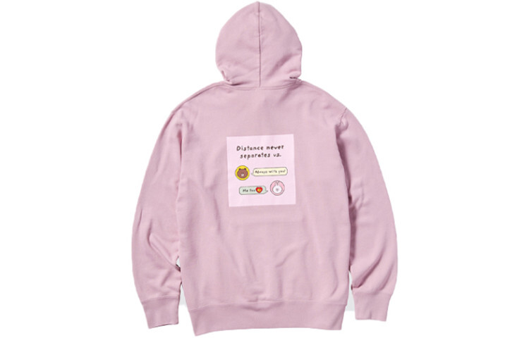 Свитшот X LINE FRIENDS Co-branded Series унисекс пастельно-розовый Uniqlo, розовый 
Свитшот X LINE FRIENDS Co-branded Series унисекс пастельно-розовый Uniqlo, розовый