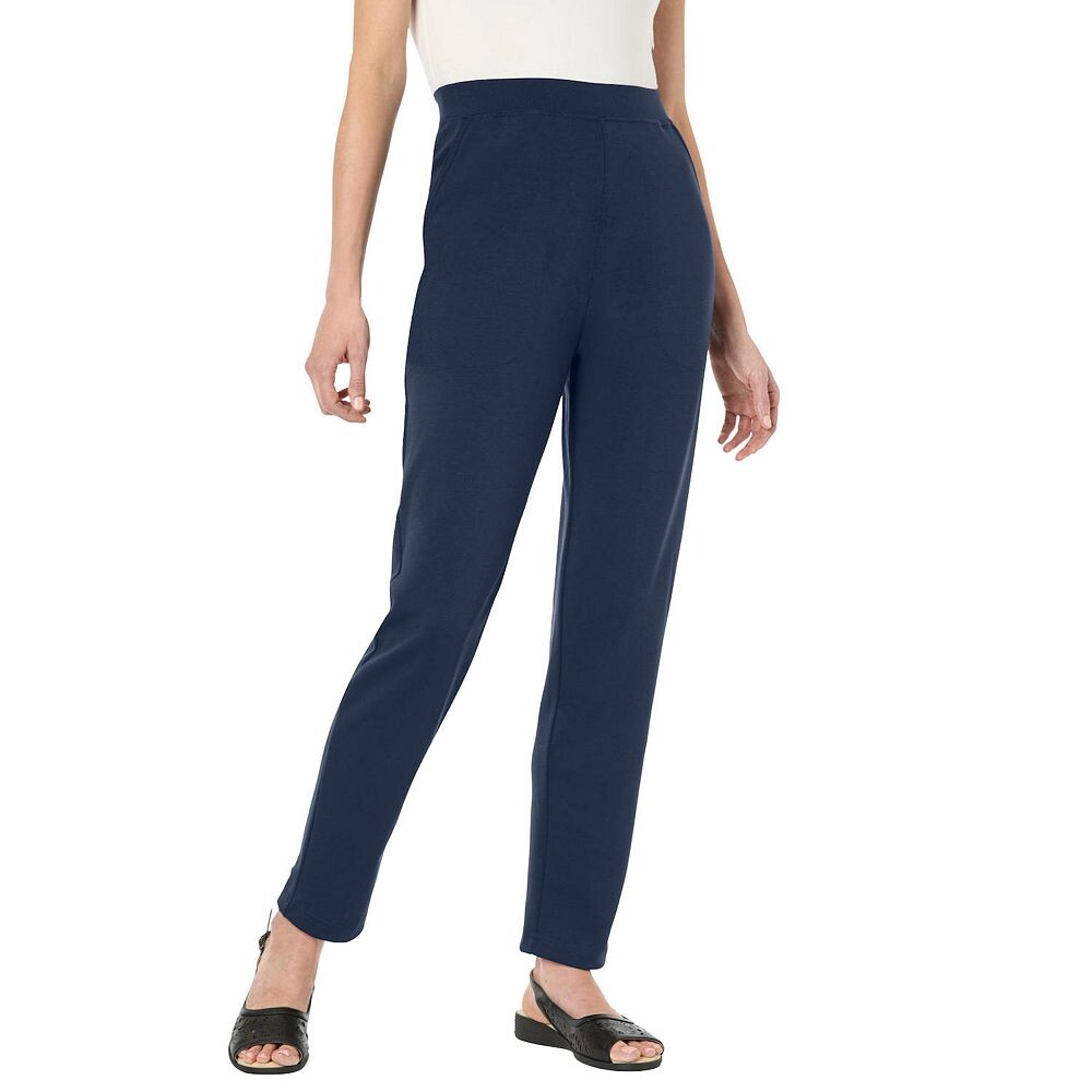 Женщина в женских высоких прямых трикотажных брюках больших размеров с понте Woman Within, темно-синий
Женщина в женских высоких прямых трикотажных брюках больших размеров с понте Woman Within, темно-синий