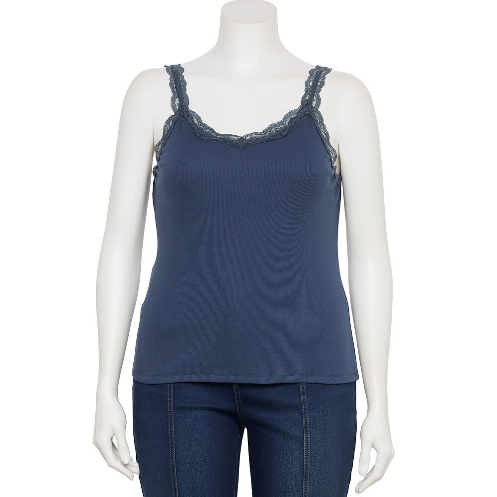 Майка больших размеров SO для юниоров с кружевной отделкой, цвет Common Blue
Майка больших размеров SO для юниоров с кружевной отделкой, цвет Common Blue