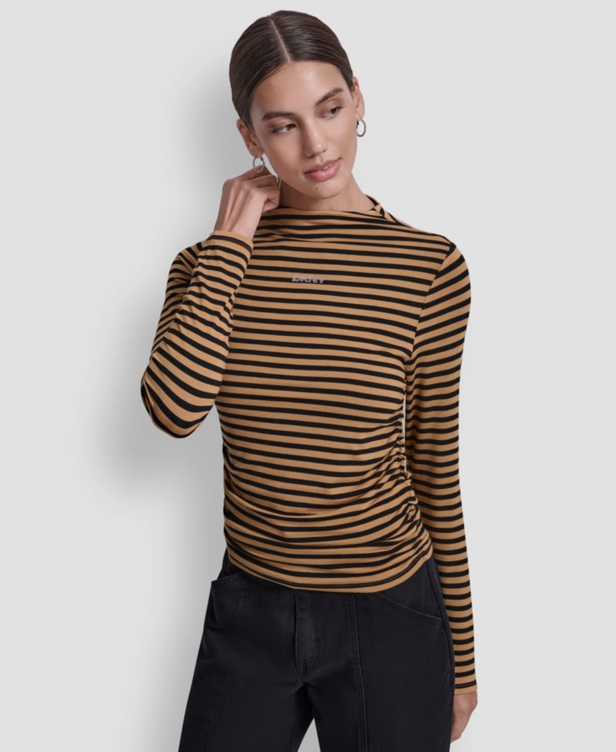 Женская блузка с длинными рукавами, присборенным по бокам воротником и стразами, размеры PXS-XL DKNY Jeans, Whiskey/Black/Pewter
Женская блузка с длинными рукавами, присборенным по бокам воротником и стразами, размеры PXS-XL DKNY Jeans, Whiskey/Black/Pewter