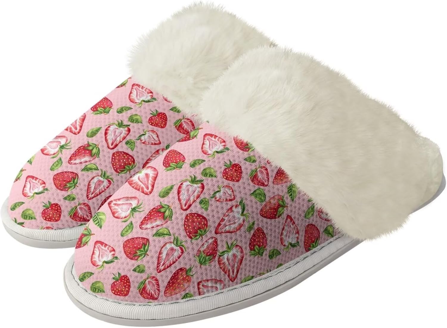 Пушистые тапочки для женщин и мужчин, мягкие зимние теплые плюшевые тапочки на мягкой подошве, домашние, закрытые, унисекс, уютные и дышащие, для спа и ванной Watdotory, Strawberry
Пушистые тапочки для женщин и мужчин, мягкие зимние теплые плюшевые тапочки на мягкой подошве, домашние, закрытые, унисекс, уютные и дышащие, для спа и ванной Watdotory, Strawberry