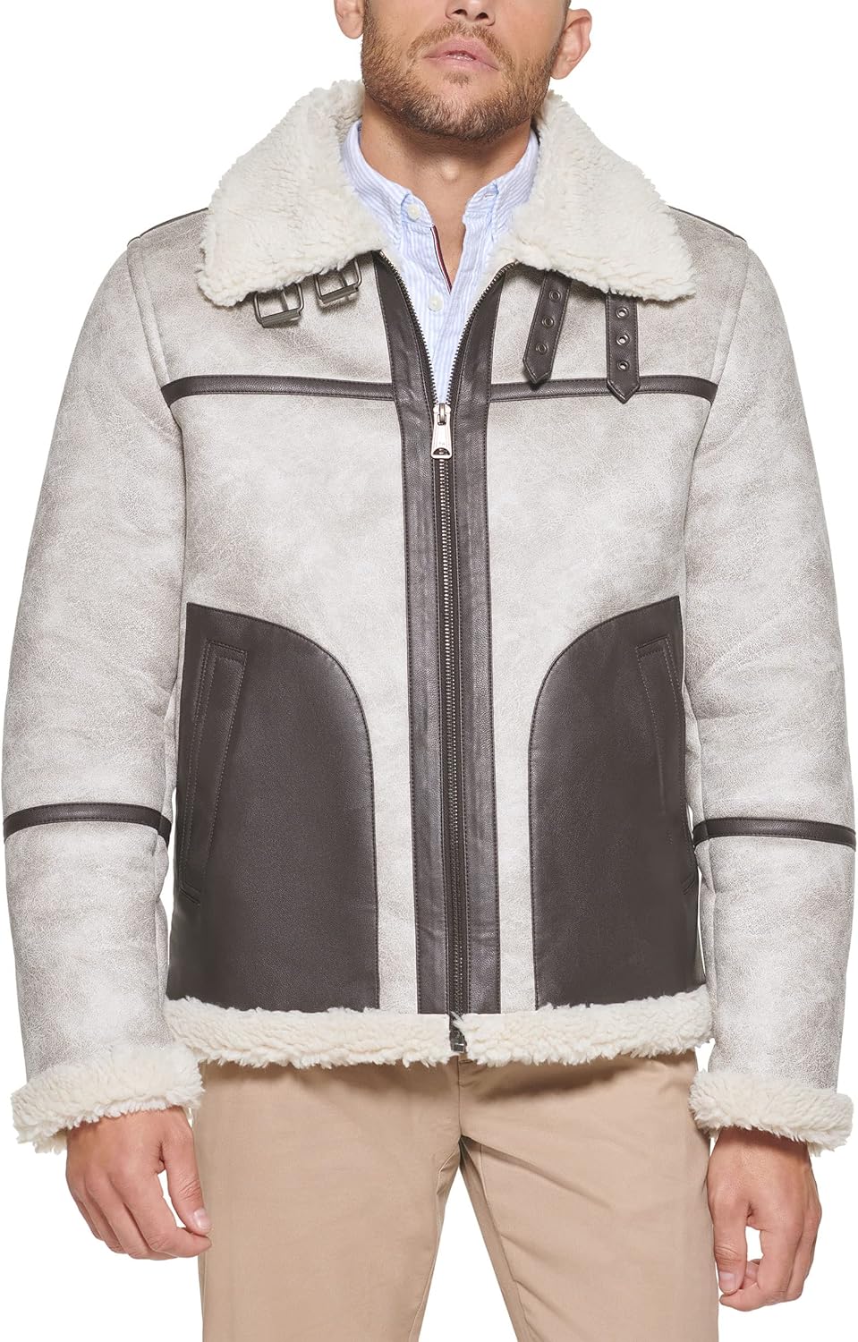 Мужская куртка-авиатор Tommy Hilfiger из искусственной кожи с флисовой подкладкой, Tundra
Мужская куртка-авиатор Tommy Hilfiger из искусственной кожи с флисовой подкладкой, Tundra