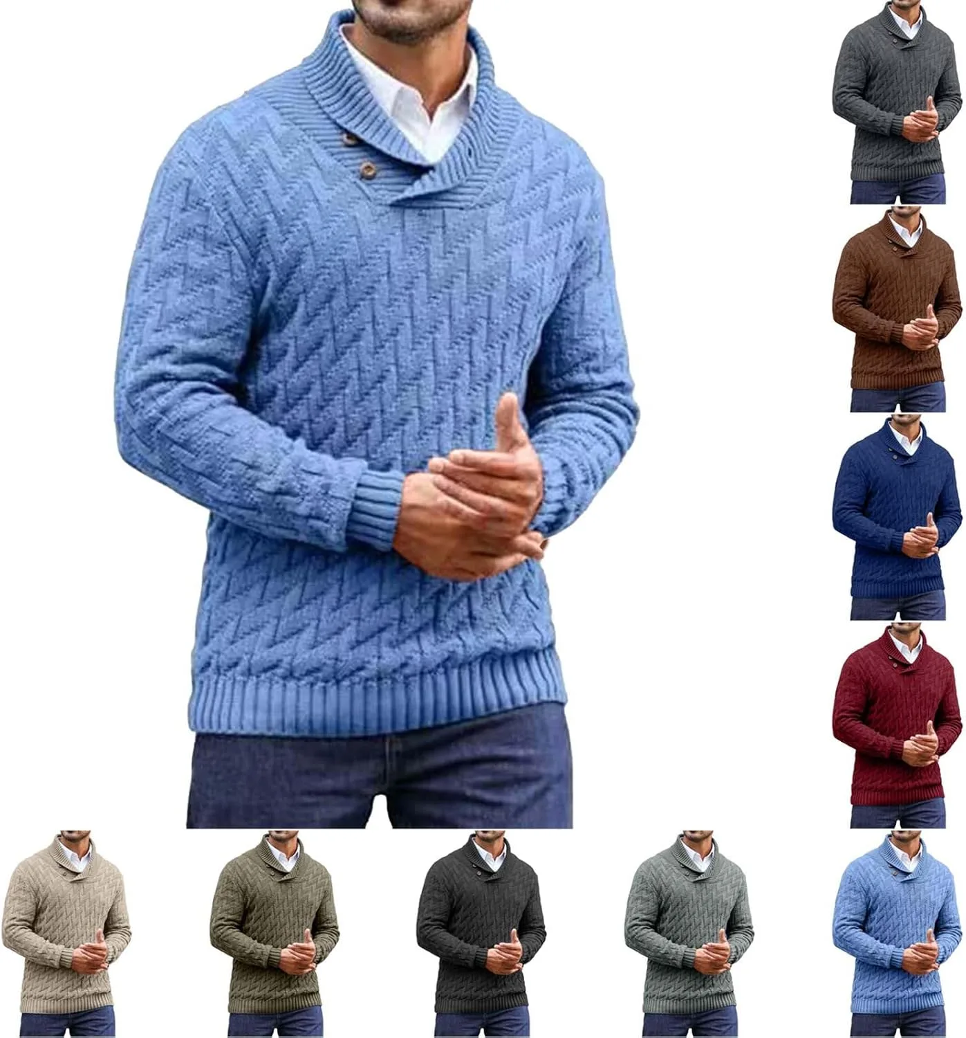 Мужской свитер Fall Winter Chunky Pullover с длинным рукавом
Мужской свитер Fall Winter Chunky Pullover с длинным рукавом
