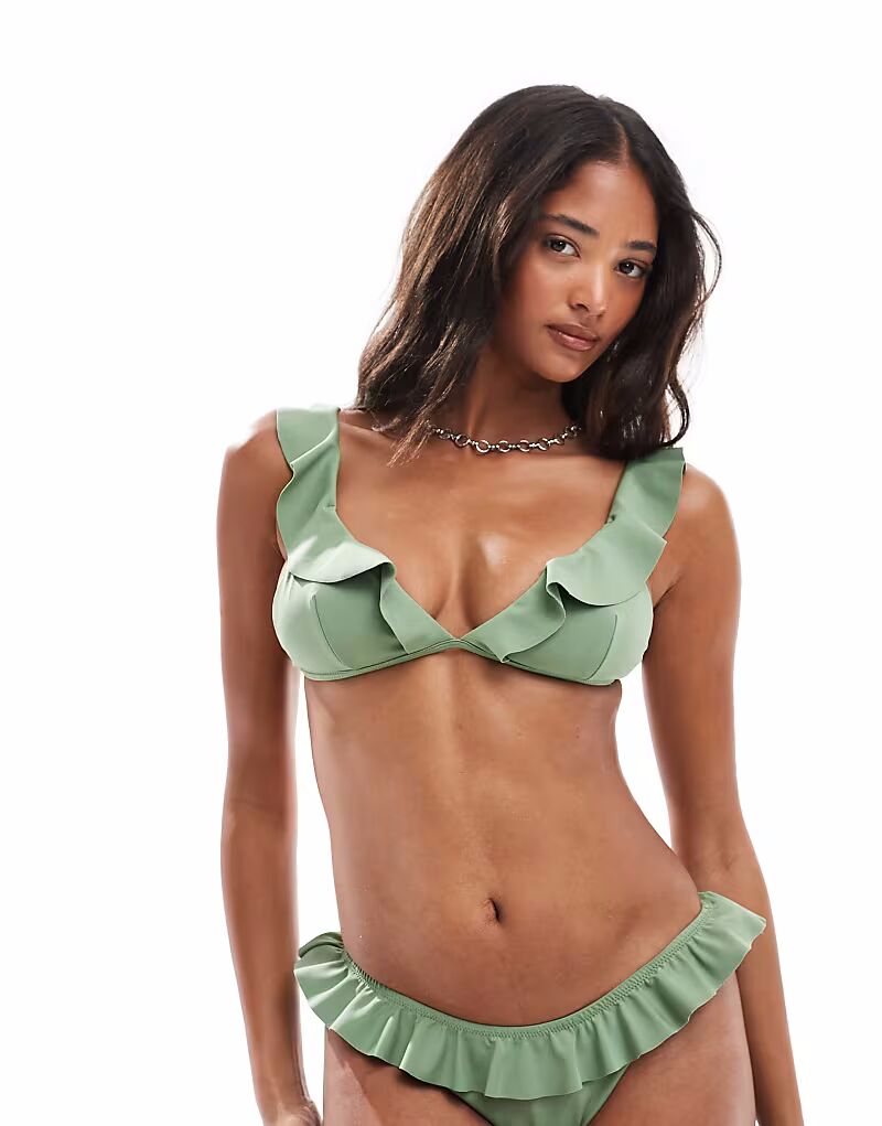 Бикини-топ Faith с V-образным вырезом и оборками зеленого цвета Asos Design, Зеленый, Бикини-топ Faith с V-образным вырезом и оборками зеленого цвета Asos Design
Бикини-топ Faith с V-образным вырезом и оборками зеленого цвета Asos Design, Зеленый, Бикини-топ Faith с V-образным вырезом и оборками зеленого цвета Asos Design