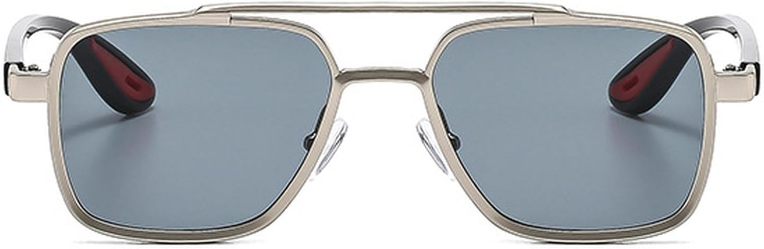 Ретро металлические солнцезащитные очки с двойной перемычкой, квадратной формы, мужские, модные, с защитой от УФ-излучения UV400, женские, в стиле «пилотские» mincl, Gray
Ретро металлические солнцезащитные очки с двойной перемычкой, квадратной формы, мужские, модные, с защитой от УФ-излучения UV400, женские, в стиле «пилотские» mincl, Gray