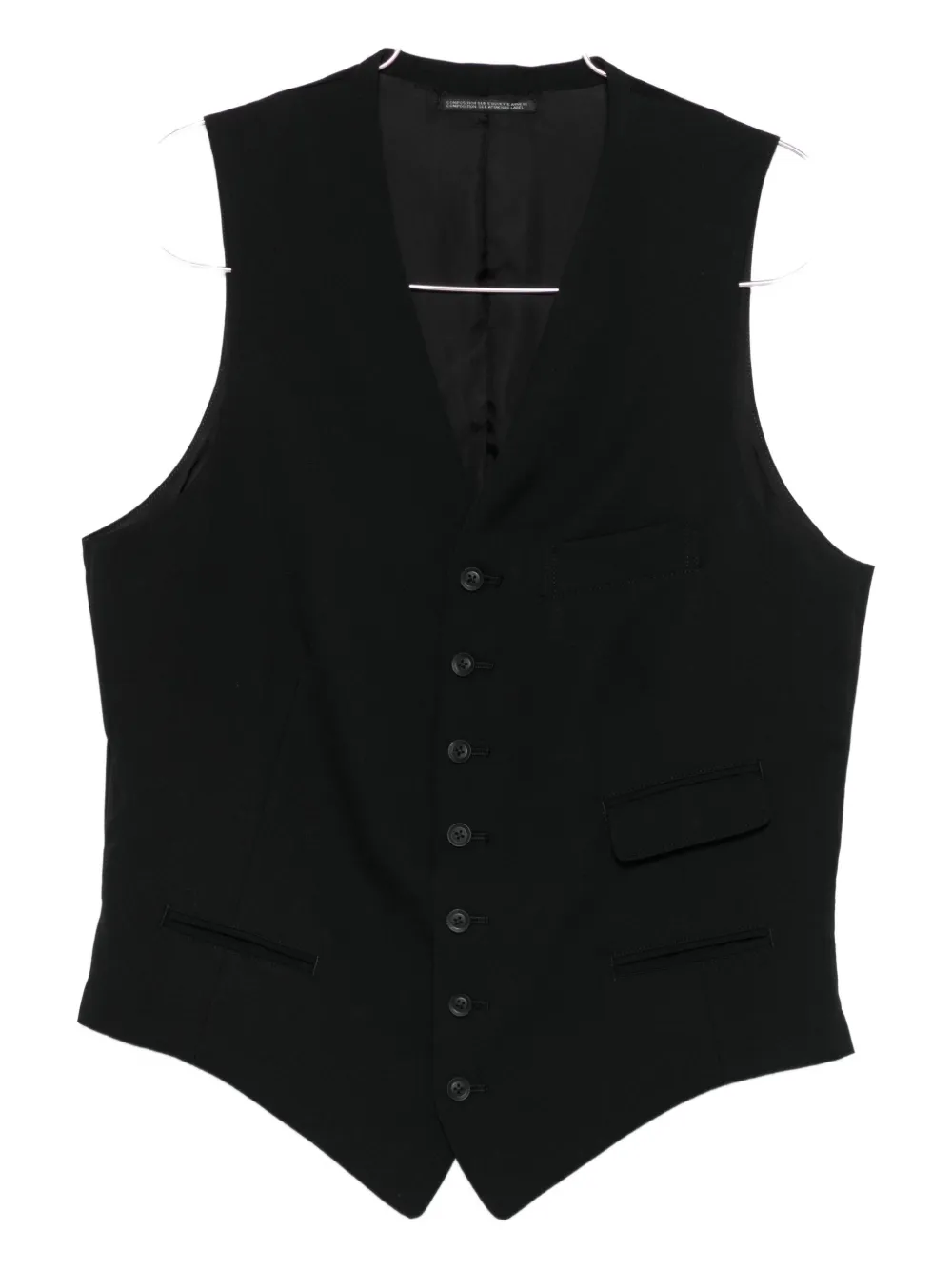 Жилет с V-образным вырезом на пуговицах Yohji Yamamoto, черный
Жилет с V-образным вырезом на пуговицах Yohji Yamamoto, черный