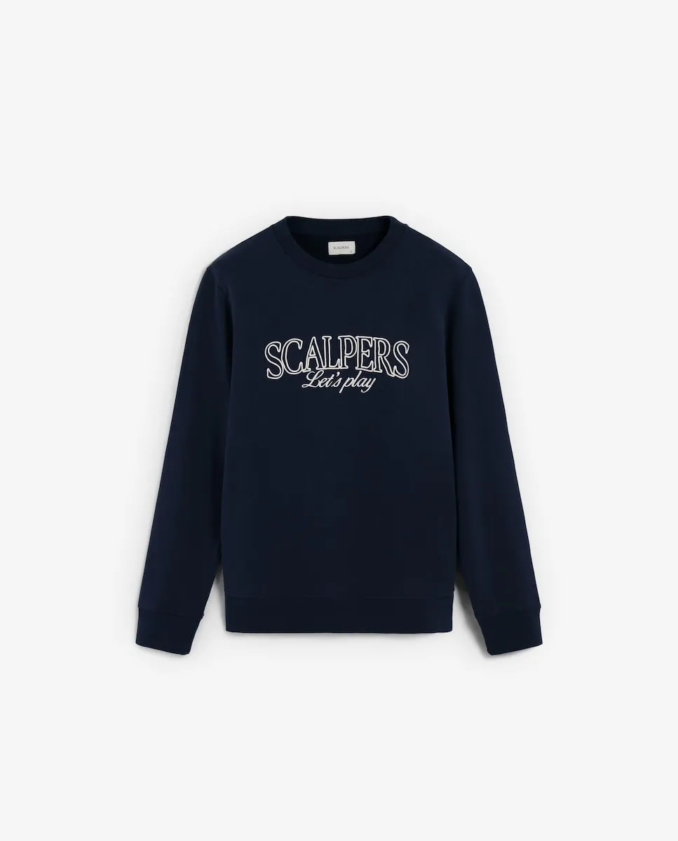 Мужская хлопковая толстовка с передним принтом Scalpers, темно-синий
Мужская хлопковая толстовка с передним принтом Scalpers, темно-синий