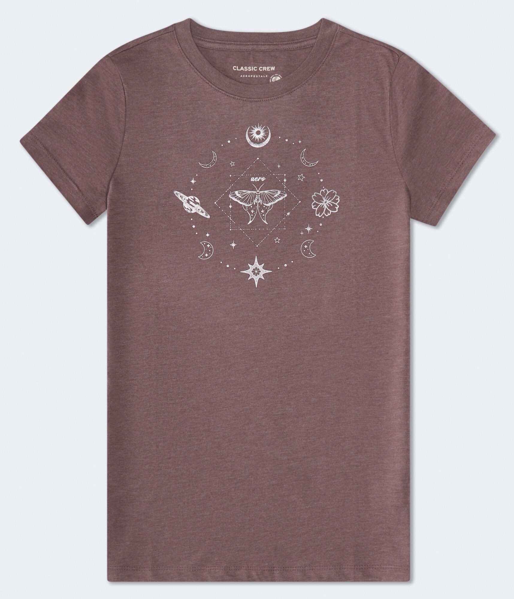 Aeropostale Футболка с небесным фольгированным принтом, светло-коричневый
Aeropostale Футболка с небесным фольгированным принтом, светло-коричневый