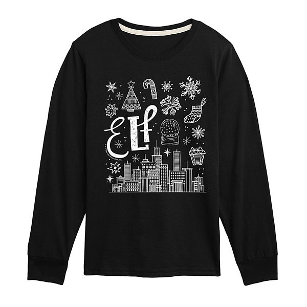 Футболка с длинным рукавом elf icon doodles для мальчиков 8-20 Licensed Character, Black
Футболка с длинным рукавом elf icon doodles для мальчиков 8-20 Licensed Character, Black