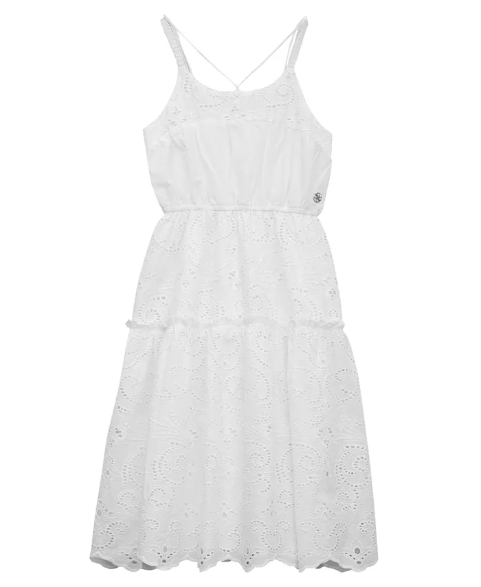 Платье без рукавов Big Girl Sangallo GUESS, белый
Платье без рукавов Big Girl Sangallo GUESS, белый