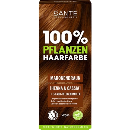100% растительная краска для волос в порошке 08 каштановый веганский цвет волос Sante Naturkosmetik
100% растительная краска для волос в порошке 08 каштановый веганский цвет волос Sante Naturkosmetik