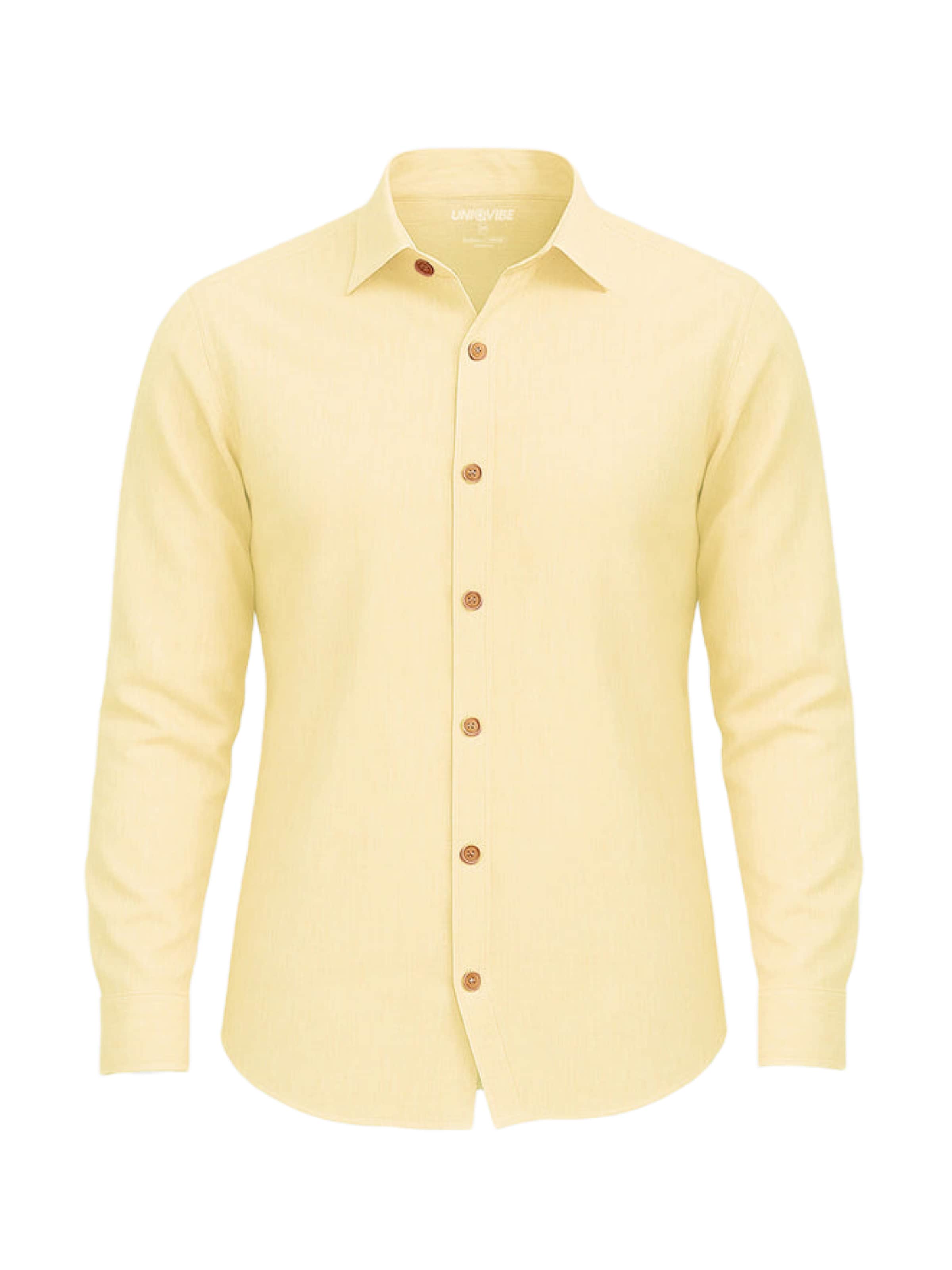 UNIQVIBE Рубашка на пуговицах Regular fit в светло-желтом цвете
UNIQVIBE Рубашка на пуговицах Regular fit в светло-желтом цвете