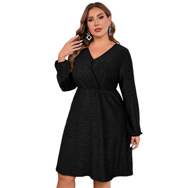 Женское платье plus size с пайетками, длинный рукав, запах, v-образный вырез, коктейльное Yesfashion, Black
Женское платье plus size с пайетками, длинный рукав, запах, v-образный вырез, коктейльное Yesfashion, Black