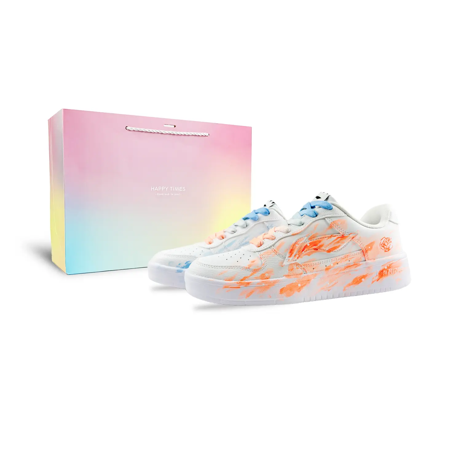 LINING Лининг Понтон Боутс противоскользящие износостойкие низкие скейтерские кроссовки мужские оранжево-синие, цвет Orange Blue (Shopping Bag) 
LINING Лининг Понтон Боутс противоскользящие износостойкие низкие скейтерские кроссовки мужские оранжево-синие, цвет Orange Blue (Shopping Bag)