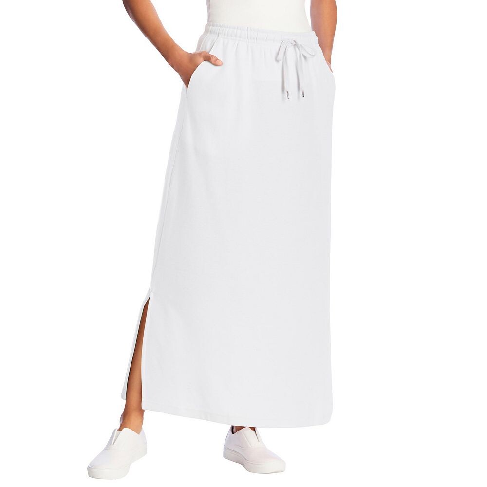 Женщина в женской миниатюрной спортивной трикотажной юбке больших размеров с боковым разрезом Woman Within, белый
Женщина в женской миниатюрной спортивной трикотажной юбке больших размеров с боковым разрезом Woman Within, белый