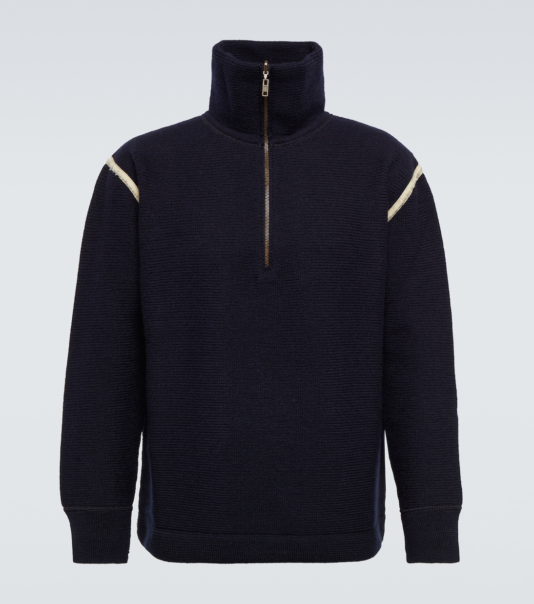 Шерстяной свитер с застежкой-молнией на половину длины Maison Margiela, темно-синий
Шерстяной свитер с застежкой-молнией на половину длины Maison Margiela, темно-синий