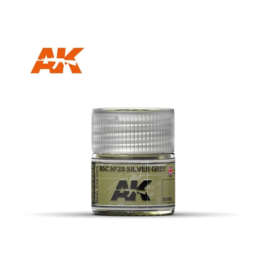 BSC #28 Серебристо-серый, Paint - Real Color (AK-Interactive)
BSC #28 Серебристо-серый, Paint - Real Color (AK-Interactive)