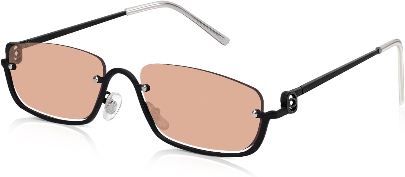 Солнцезащитные очки DrRelax маленького прямоугольного размера для женщин, ретро-очки с полуметаллической оправой для вождения, в стиле 90-х и Y2K. Прямоугольные солнцезащитные очки, Black/ Light Brown
Солнцезащитные очки DrRelax маленького прямоугольного размера для женщин, ретро-очки с полуметаллической оправой для вождения, в стиле 90-х и Y2K. Прямоугольные солнцезащитные очки, Black/ Light Brown