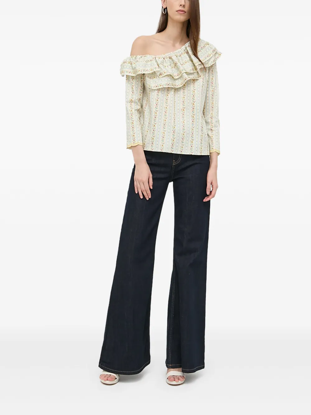 Топ с оборками и цветочным принтом Notes du Nord, нейтральный
Топ с оборками и цветочным принтом Notes du Nord, нейтральный