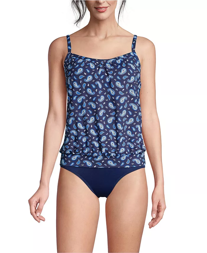 Женский топ-танкини с эффектом скрытия живота, регулируемыми бретелями Lands' End, синий
Женский топ-танкини с эффектом скрытия живота, регулируемыми бретелями Lands' End, синий