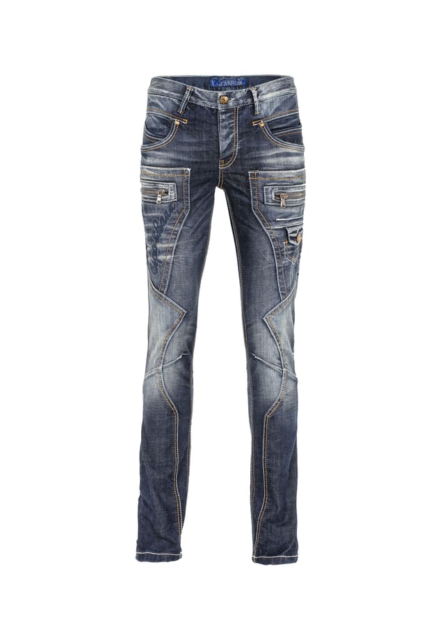 Джинсы с контрастными швами Cipo & Baxx, синий
Джинсы с контрастными швами Cipo & Baxx, синий