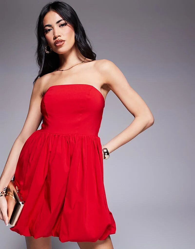 Мини-платье-бандо красного цвета River Island
Мини-платье-бандо красного цвета River Island