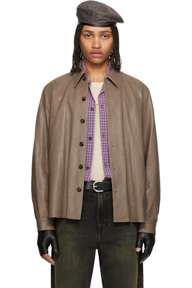 Рубашка из серо-коричневой кожи для сварки OUR LEGACY, Коричневый, Рубашка из серо-коричневой кожи для сварки OUR LEGACY
Рубашка из серо-коричневой кожи для сварки OUR LEGACY, Коричневый, Рубашка из серо-коричневой кожи для сварки OUR LEGACY