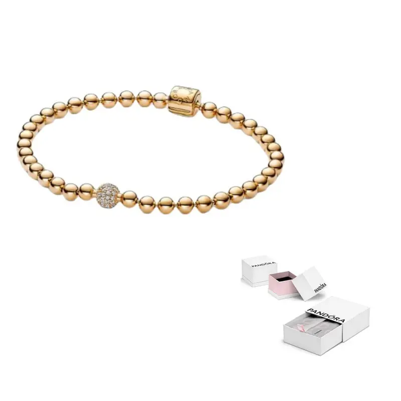 Pandora Синтетический кубический цирконий браслет женский золотой
Pandora Синтетический кубический цирконий браслет женский золотой
